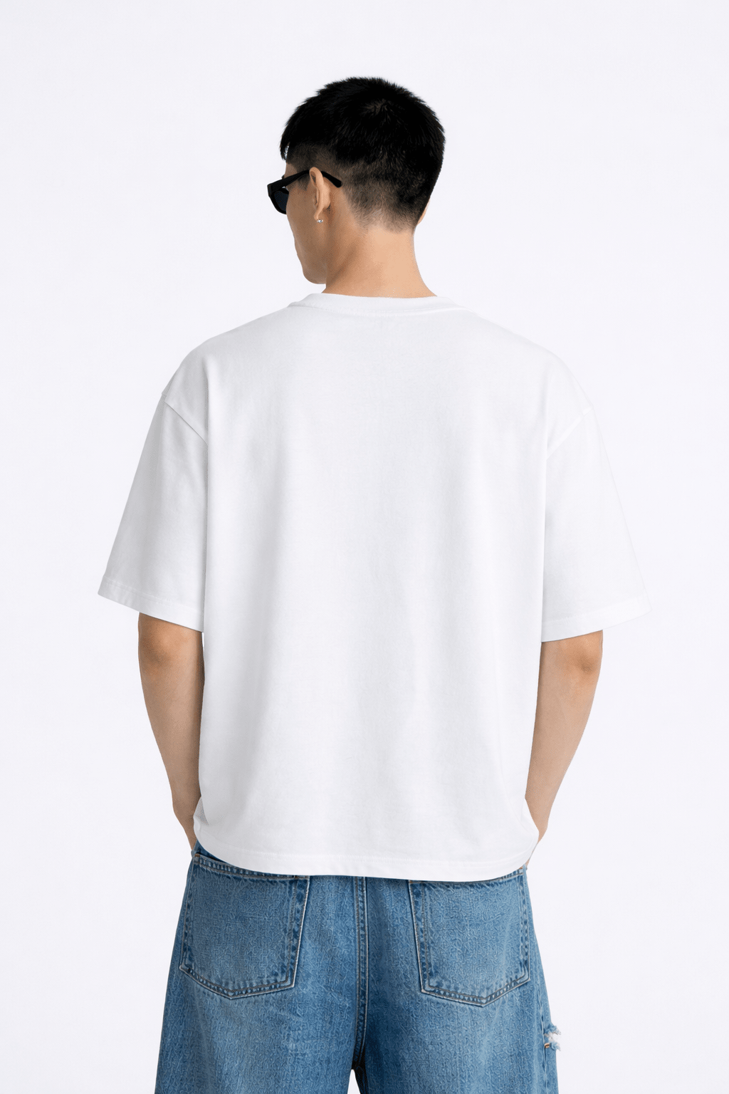 White Plain Oversized T-Shirt | Everyday Essential Tee - Flex Your Vibe